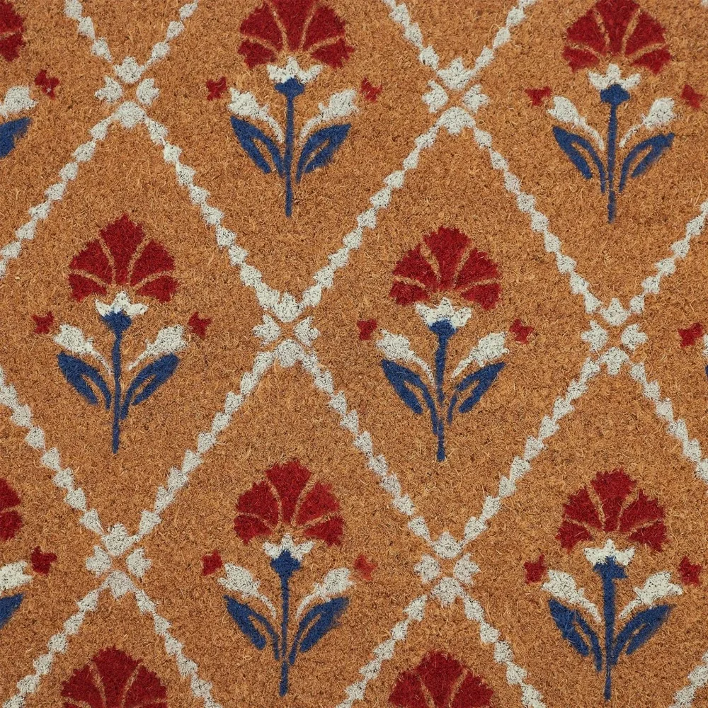 My Texas House Floral‎ Coir Outdoor Doormat Red/White/Blue, 30x18